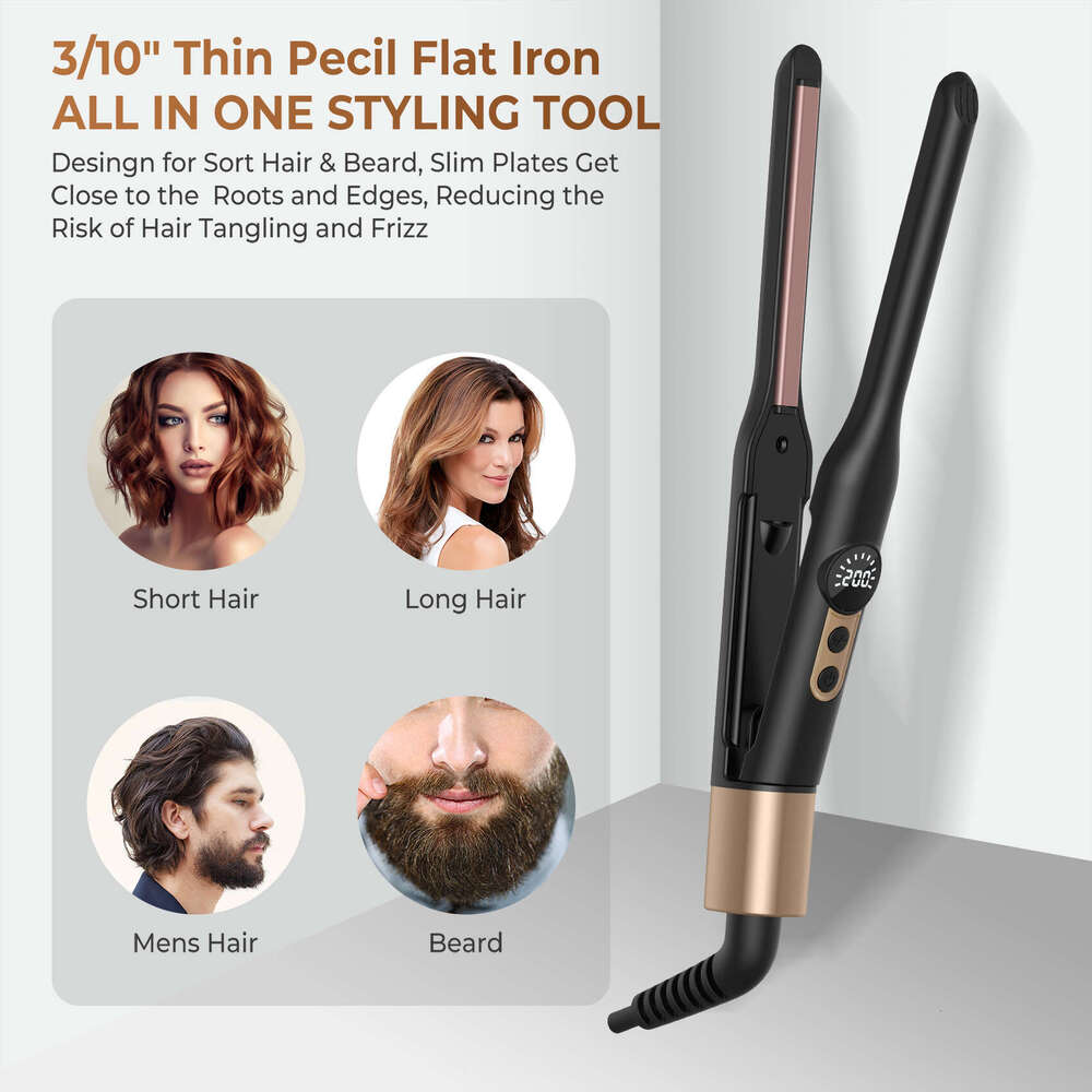 Famous Brand Designer Constant Temperature Digital Display Egg Roll Wave Hairstyle Narrow Version Net Red Travel Iron Household Straight Hair Curling