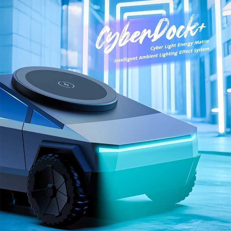 Multifunctional Magnetic Wireless Charger Car 3in1 Motorized Rotation Fast Phone Charger Gift Bedroom Cool Decoration J251114