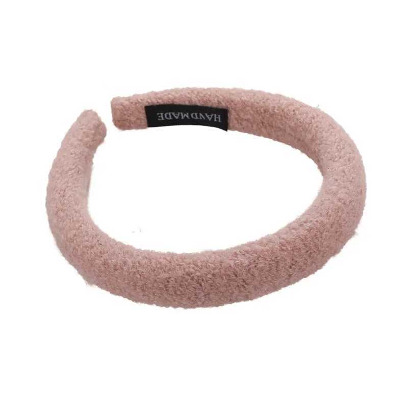 Winter Retro Solid Color Plush Headbands Sponge Wide Hair Band For Women Girl Simple Elegant Hair Hoop Fashion Hair Accessories V251022
