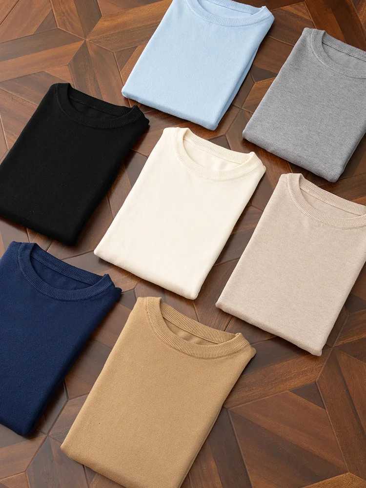 Choice Mens Wool Sweater Autumn Winter New Round Neck Pullover Loose Solid Color Bottoming Shirt Long Sleeve Smart Casual TopsXJ251022