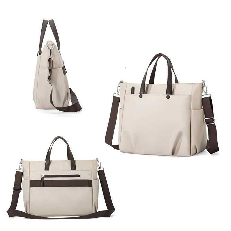 HighAppearance SingleShoulder Crossbody Tote Bag Versatile Casual Computer Briefcase Zipper Closure HighEnd Texture Nylon W251022