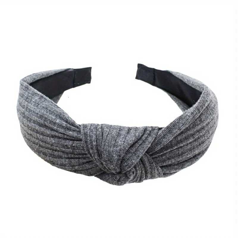 Knitted Knotted Solid Wide Headbands Women Girls New Fashion Hair Hoop Simple Cross Knot Hairbands Headwear Hair Accessories V251022