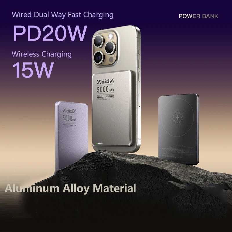 Ultra Slim Magnetic Power Bank Qi2 15W Wireless Powerbank Portable External Battery for for IPhone J251114