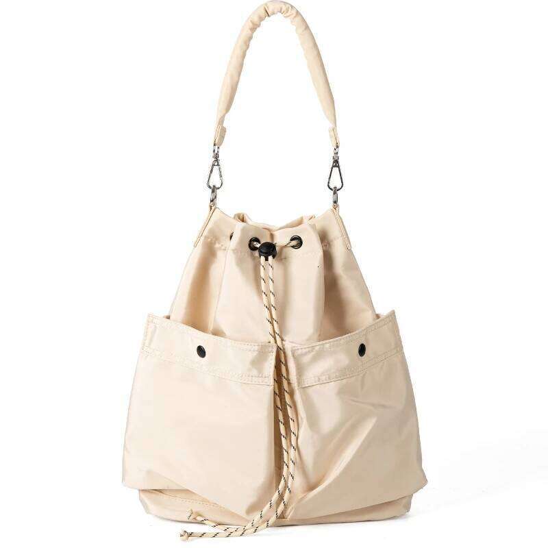 Women Tote Shoulder Nylon Waterproof Large Capacity Handbag Drawstring Crossbody Bag Purses Suo251022