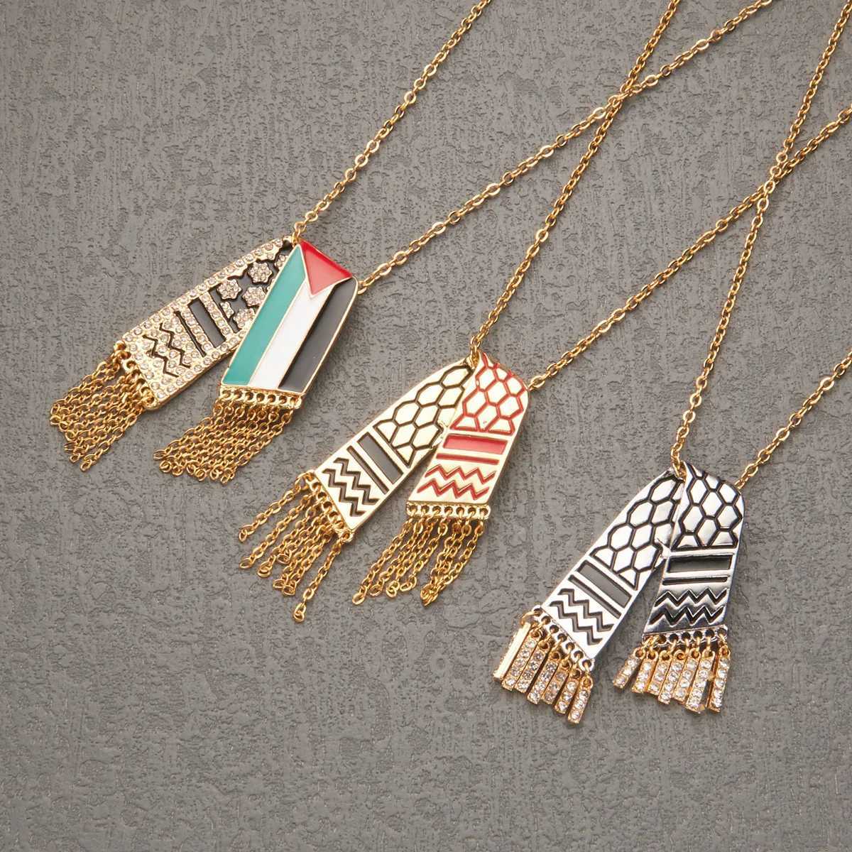 HNSP Palestine Scarf Necklace Pendant For Women Jewelry palestinian Accessories V251022