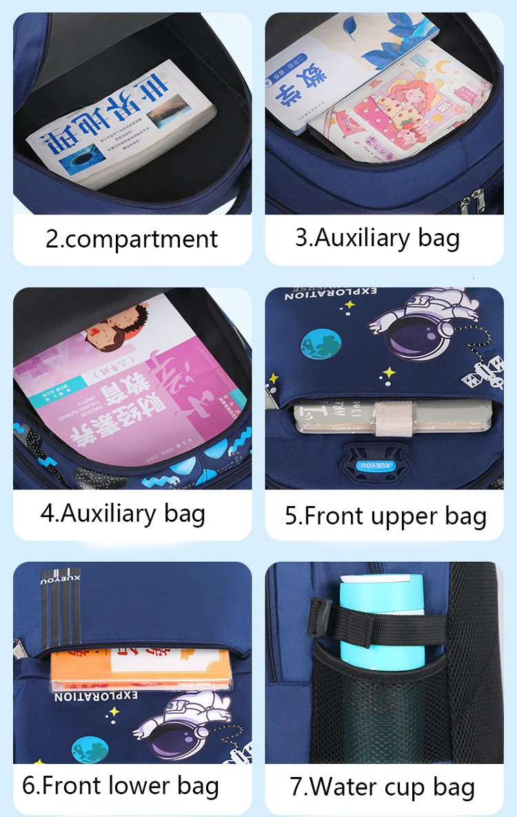 Kid Backpack 216Year Children School Bags for Boys Astronaut School Backpack Waterproof Primary Boy Book Bag Mochila Infantil 251021