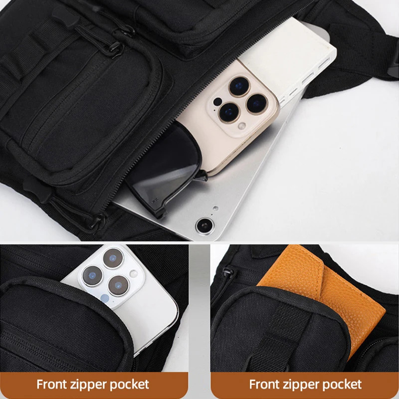 Tactical Molle Front Chest Rig Vest Bag Outdoor Sports Travel Mens FIshing Hiking Camping Trekking Training Backpack 251014