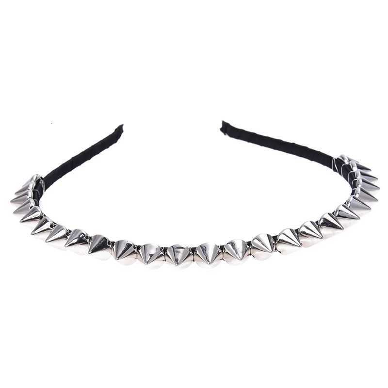Silver Metal Stud Rivet Spike Headband Hair Head Band Aliceband Punk Girl V251022