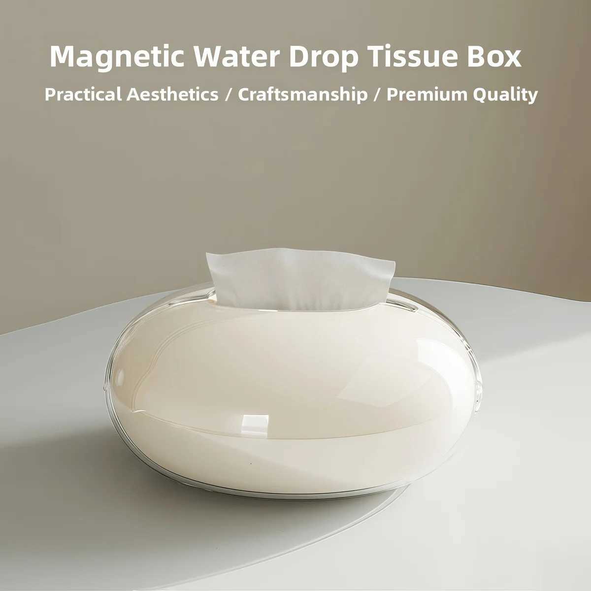 Desktop oval Tissue Box He Off bathro Organizer Premium Workstation Paper Dispenser Living Ro Decor Tissue Case Y251022