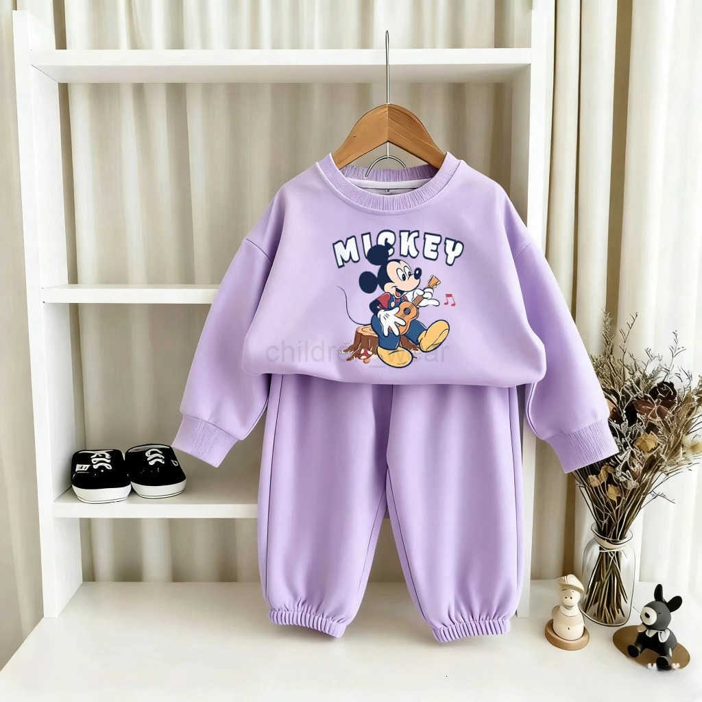 Disney Autumn Children Mickey Mouse Printed Toddler Tracksuits Multiple Cute Playful Designs Baby Clothes Boys GirlsCostume 2Pcs H251022