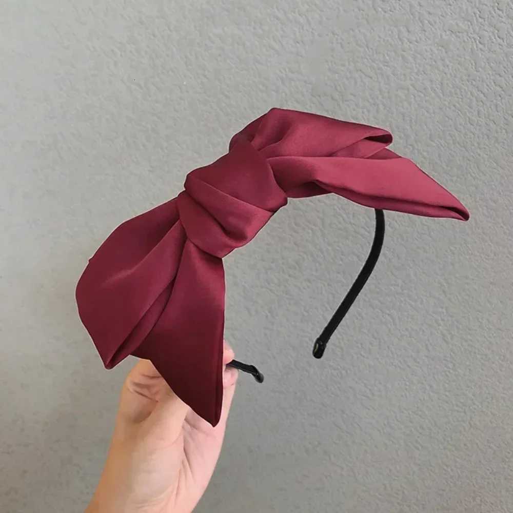 Vintage Black Big Bow Headband Beautiful Womens Wide Hairband Accessory Girls Fashionable Hair Hoop Bezels for Stylish Hairdo V251022