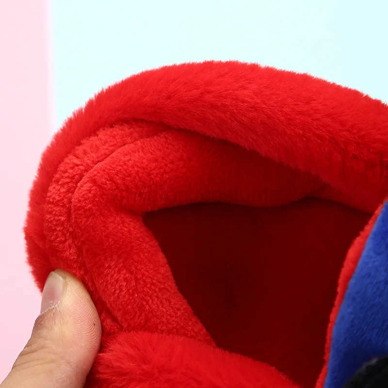 Disney Childrens Slippers Winter Cartoon Boys Girls Mickey Minnie Nonslip Indoor Home Shoes Children Baby Cotton Size 1521cm H251022