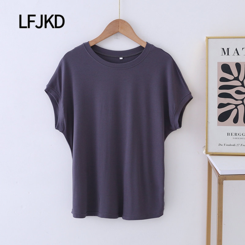 K2329 Hot sale pure cotton T-shirt women's short sleeve 2025 summer new loose slimming versatile top casual bottoming shirt