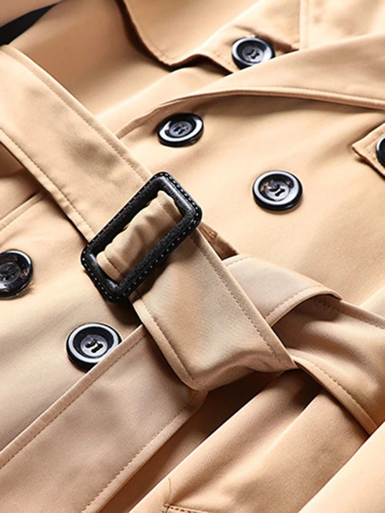 Mauroicardi Spring Autumn Long Black Khaki Trench Coats Men Double Breasted Plus Size Overcoat European Fashion 4xl 5xl 251014