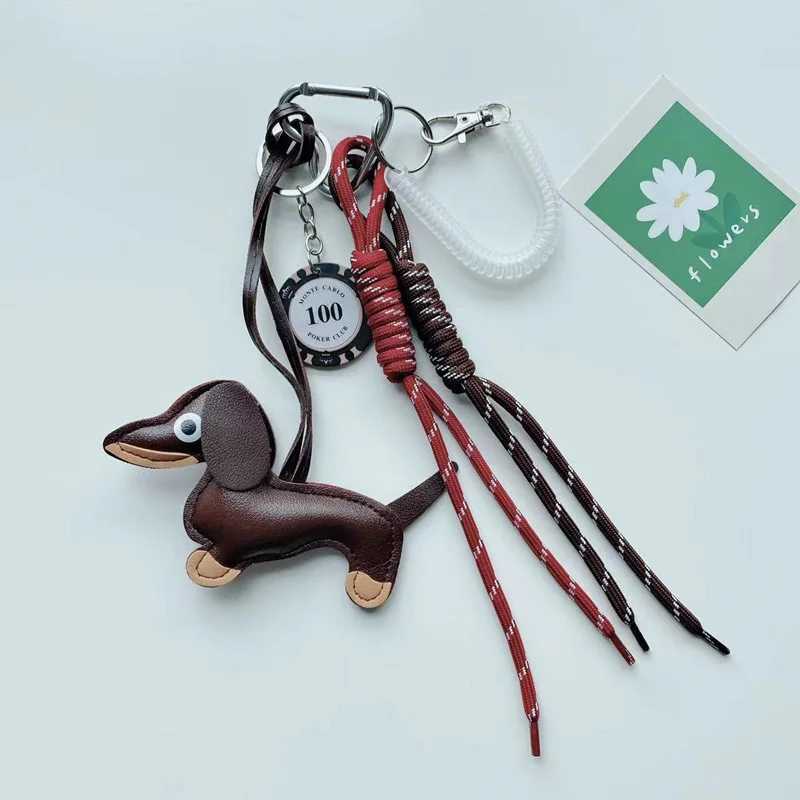 22 Styles Dachshund Bag Charm Keyring DIY PendantSausage Dog Handbag Purse Hanging Decoration OrnamentKeychain Accessories J251121