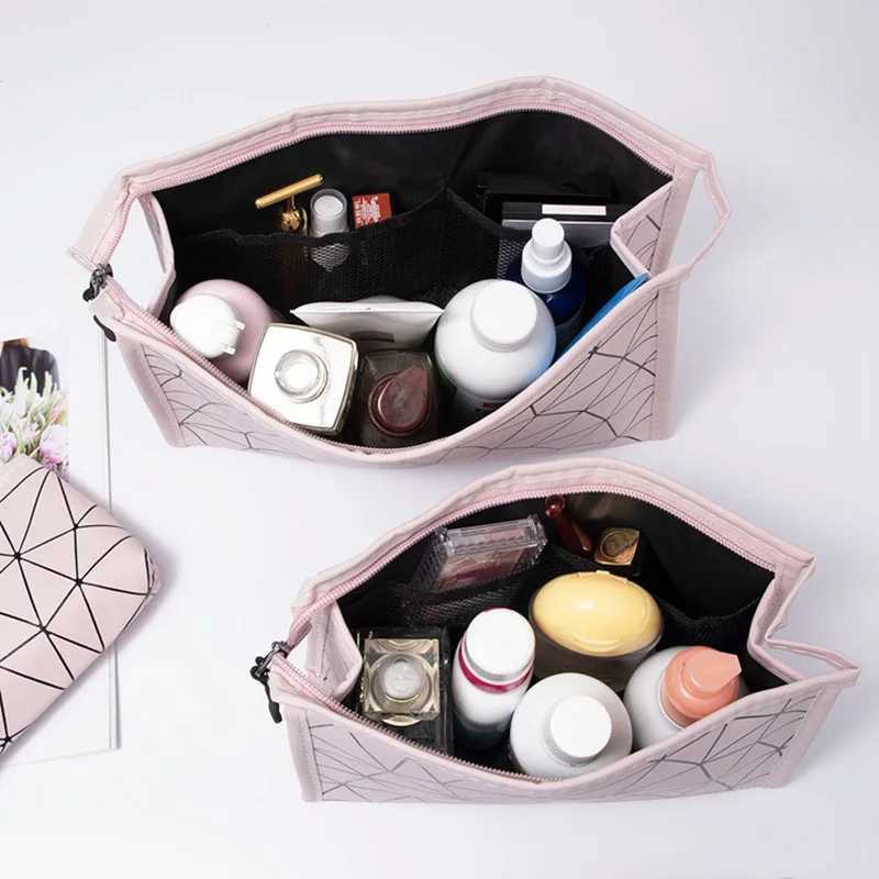 Korean Portable PU Cosmeticos Storage Organizer Large Cosmetic Bag Travel Toiletry Makeup Bags Ladies Waterproof Womens HandbagW251021