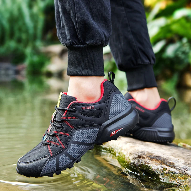 Men Women Hiking Shoes Waterproof Outdoor Trainers Laceup Climbing Trekking Sneakers Mountain Walking Hunting Tactical Sneakers 251010