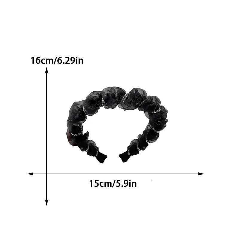 Elegant Temperament Mesh Rhinestone Headband for Woman Nonslip Sawtooth Hair Band Fashion Girl Face Washing Headband V251022