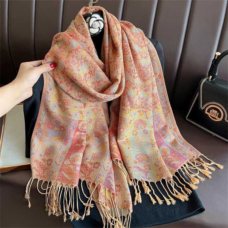 2025 Luxury Thick Cashmere Scarf Women Print New Wraps Travel Poncho Warm Blanket Winter Bufanda Shawl Female Stoles J251118