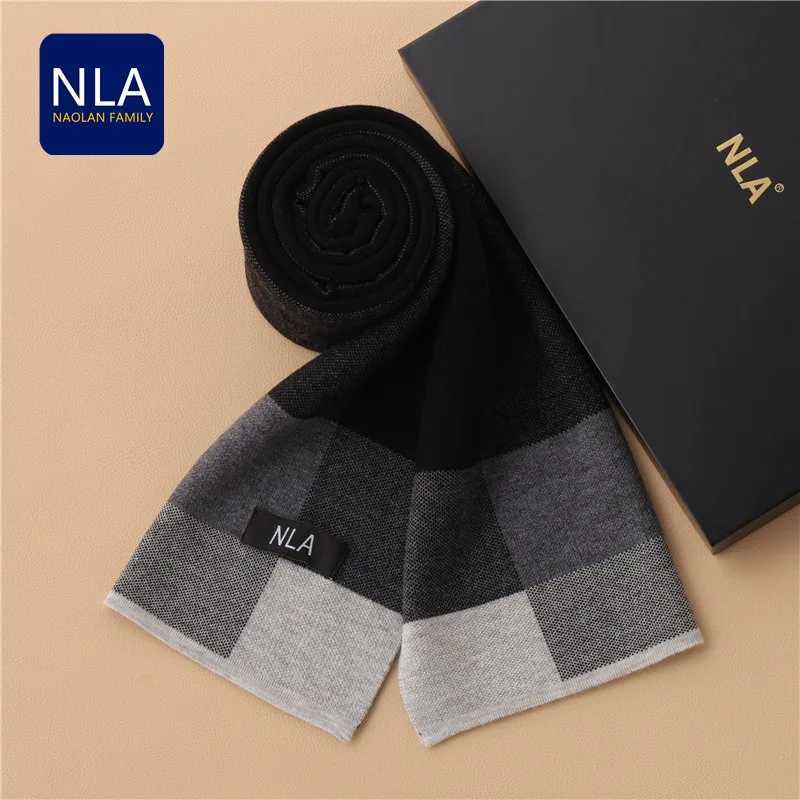 New High Quality Bussiness Wool Blend Scarf Men Korean Version Classic Plaid Scarves Winter Male Knitted Neck Muffler Gents Fall J251022