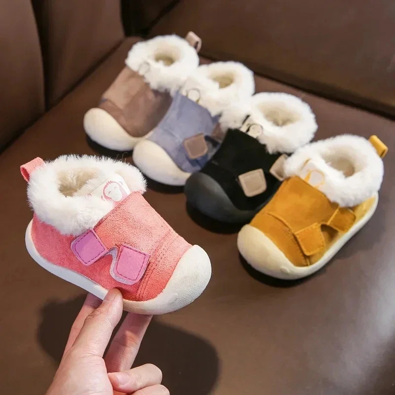 Autumn Winter Baby Girls Boys Snow Boots Warm Plush Infant Shoes Kids Outdoor Comfortable Soft Soled Children Cotton 251022