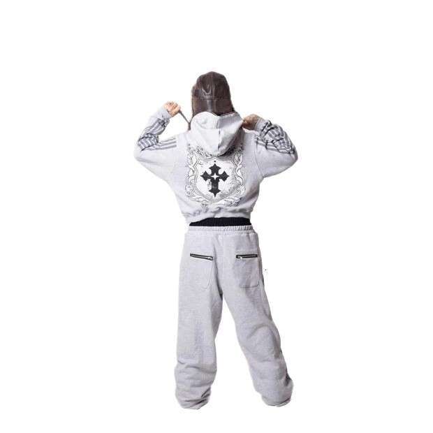 Ins Style Street Fashion Sports Set Couples, Hooded Sweatshirt Loose Casual Sweatpants for Men and Women