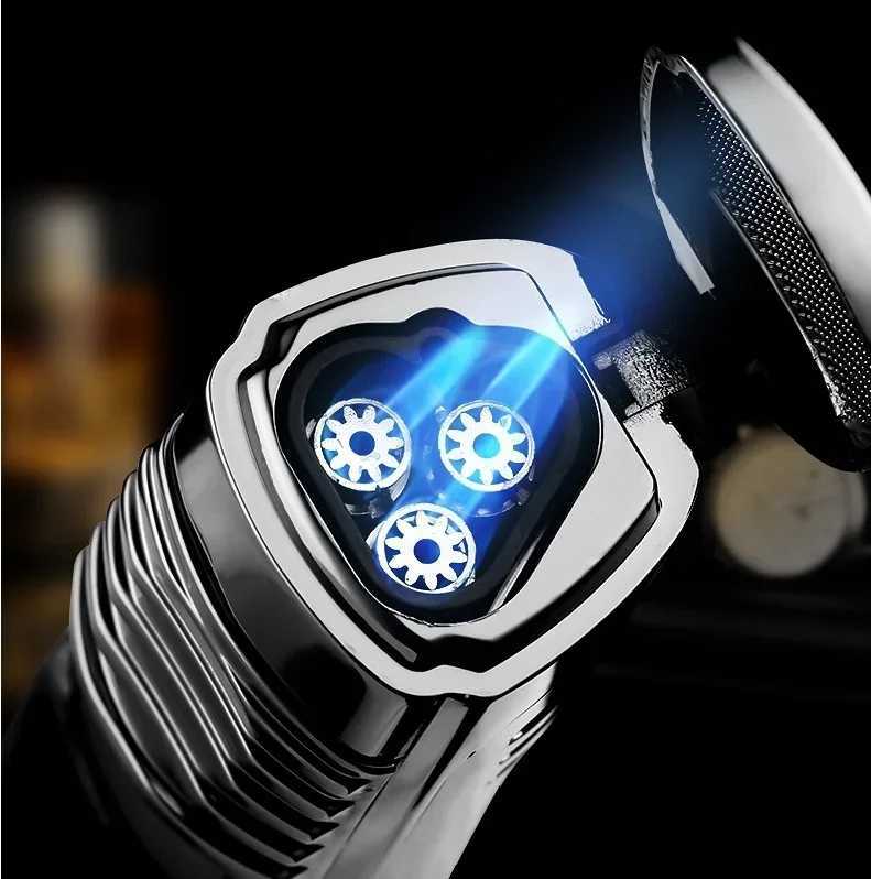 New Lighter three Fire Jet Gas Cigar Lighter Turbo Windproof Powerful Spray Gun Kitchen Pipe Flint LighterWithout Gas C251022