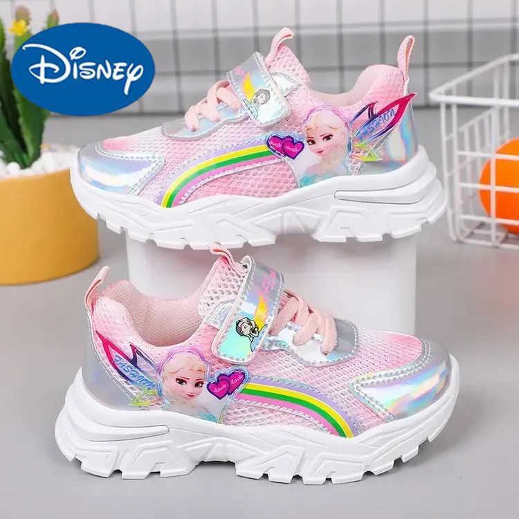 Disney Spring Summer 2023 New Pink Net Cloth Breathable Casual Sports Comfortable Childrens Korean Style Shoes Backstock H251022