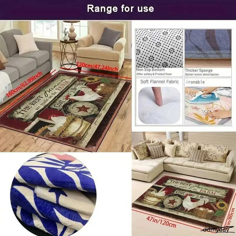 Living Room Carpet Black Area Rug: Soft, Non-Slip Floor Mat For Bedroom, Kitchen, Coffee Table - Washable And Durable Ddmyday