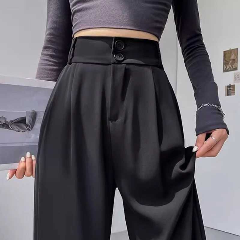Lady Baggy High Waist Suit Pants Women Classic Designer Straight Leg Trousers Girls Fashion Casual Daily SlacksT251022