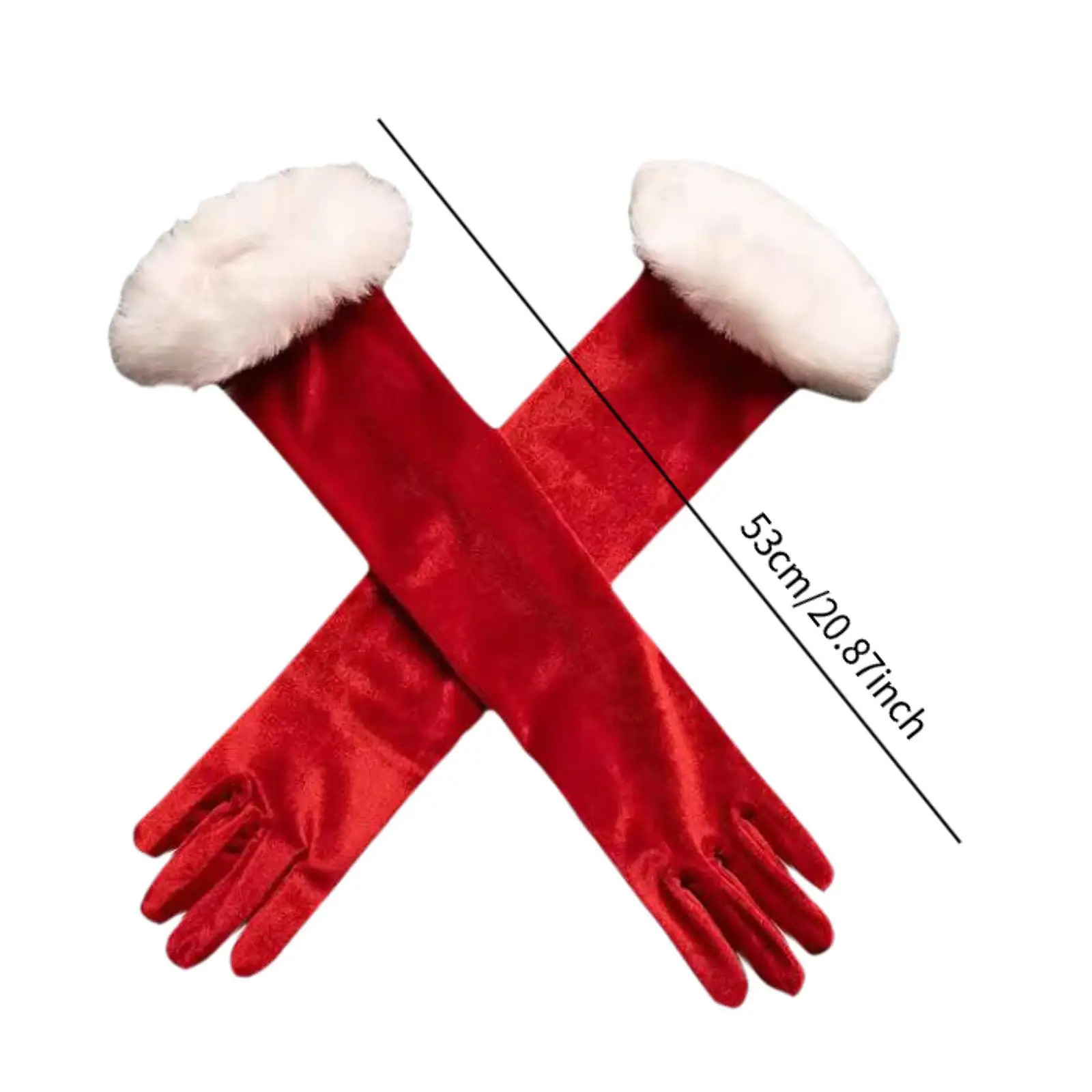 Christmas Red Gloves Winter Full Finger Gloves for Year Xmas Festival 251021