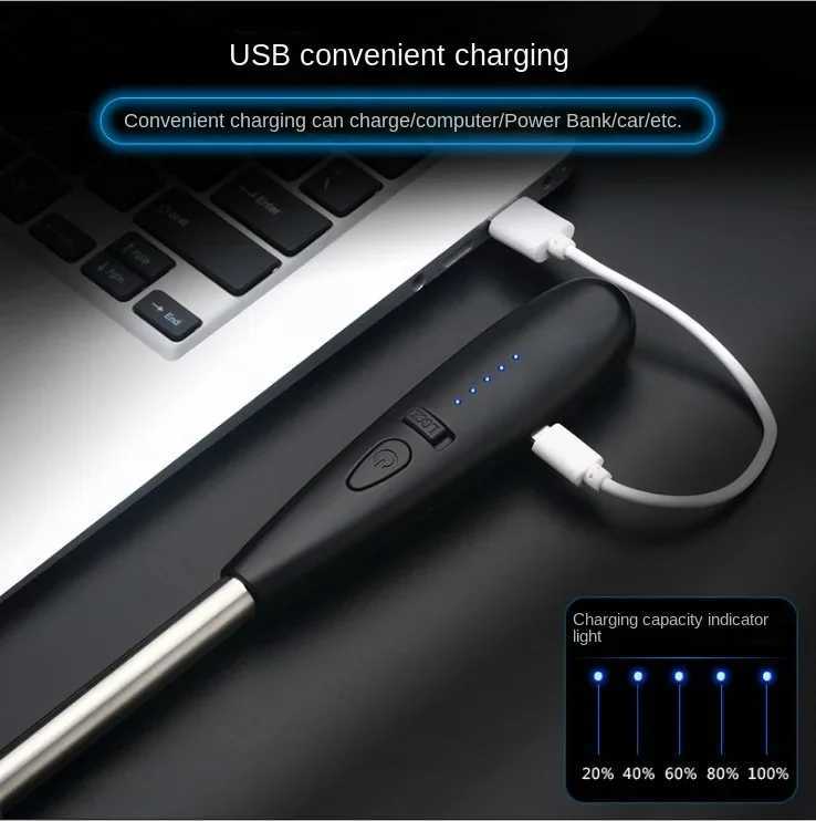 Kitchen ignition gun pulse arc cigarette lighter metal windproof lighter barbecue outdoor smoking accessoriesNO GAS IN C251022