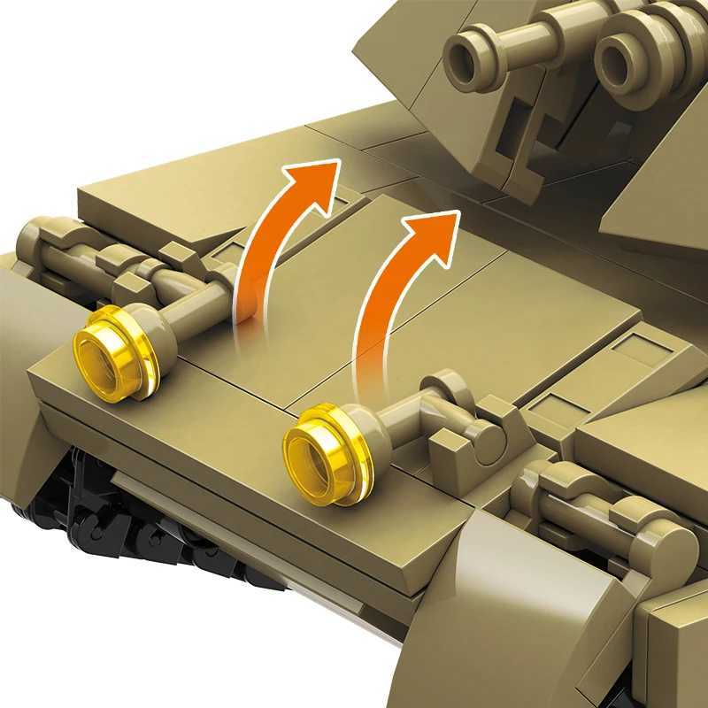 605pcsM1A2 Main Battle Tank Set Childrens educational building block toy Christmas gift Birthday gift J251022