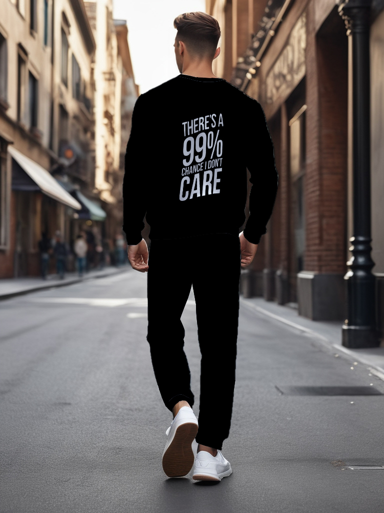 Men's Brown Knitted Cotton Blend Long Sleeve Round Neck Sweatshirt Ankle-Length Casual T-Shirt Comfortable Outdoor Wear - YLWY00163