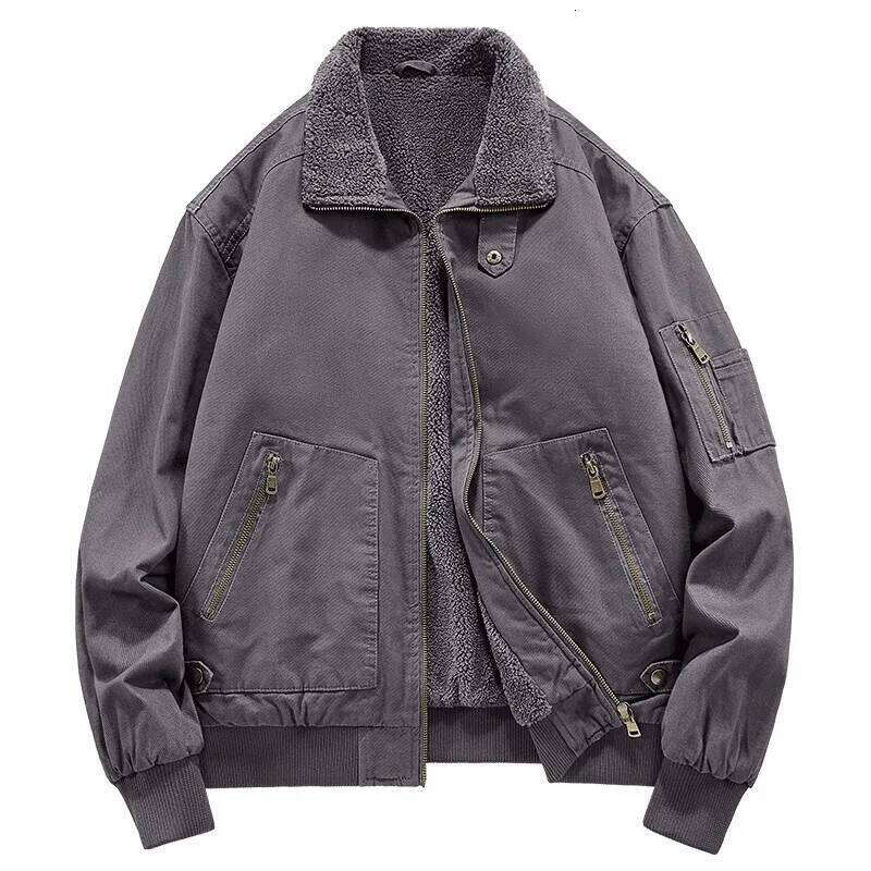 New Fashion Men Winter Fleece Multi-pockets Cargo Male Cotton Thicker Warm Parkas Dowm Jackets Man Casual Tooling Coats