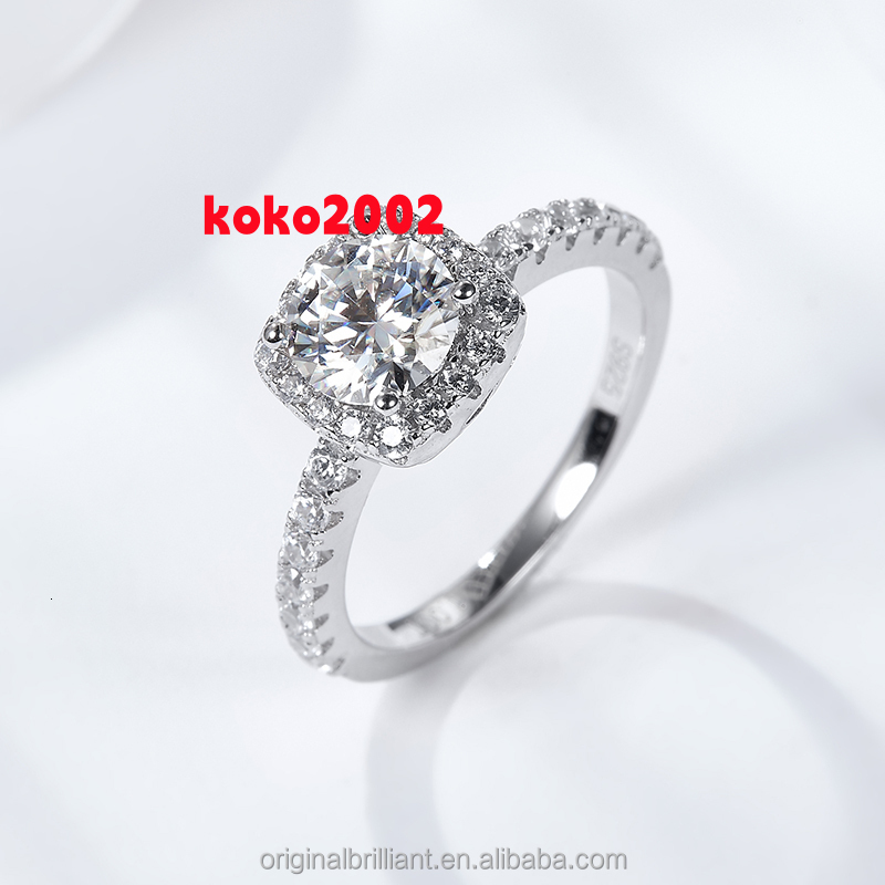 Starsgem Women Jewelry 05CT 10CT 20CT 30CT D VVS Moissanite S925 Sterling Silver Engagement Ring