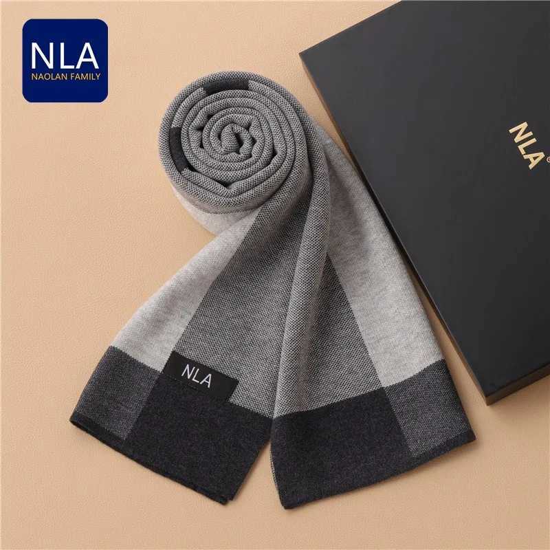 New High Quality Bussiness Wool Blend Scarf Men Korean Version Classic Plaid Scarves Winter Male Knitted Neck Muffler Gents Fall J251022
