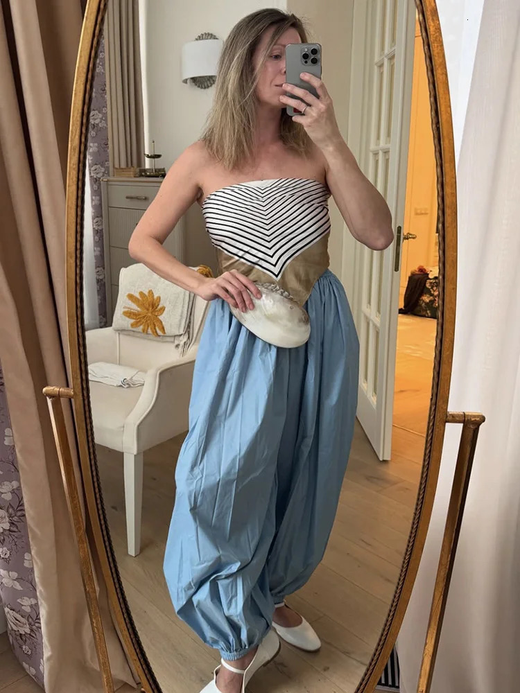 Trendix Casual Loose Lantern Pant Women Summer Fashion Solid High Waist Drawsting Ankle Trouster Street Party Bloomers Pants 251022