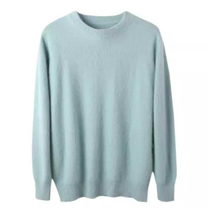 Mens 100 pure Mink Cashmere Sweater ONeck Pullovers Knit Large Size Mink Sweater Winter New Tops Long Sleeve HighEnd JumpersXJ251022