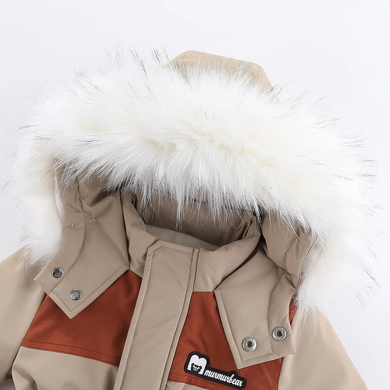 30 Degree Winter Baby Clothes Overalls Outwear Suits For Infants Ski Suit Thick Jumpsuit Waterproof Hooded Girls 251022