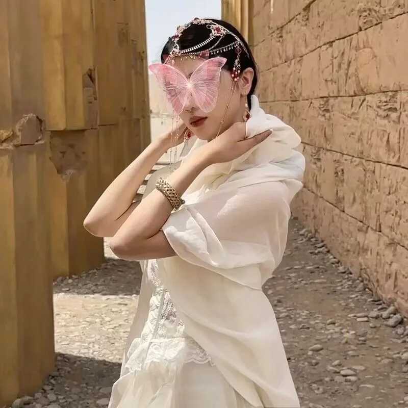 Linen Like Lightweight Sheer Scarf UV Protection Beach Desert Travel Photography Head Wrap Shawl for Women MultiUse J251118