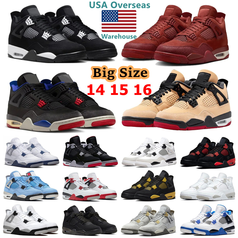 Designer Mens Women Basketball Shoes Pine Green Black Cat 4 Purple Sapphire Red White Cement Sail Tour Yellow Men shoes4S Trainers Outdoor Sneakers Big Size 14 15 16