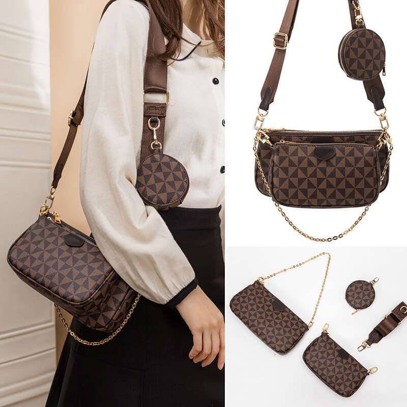 Designer Bags 3-In-1 Mahjong Hand Single Shoulder Crossbody Fashion Printed Women's Bag Free Labubu Pendant As A Gift