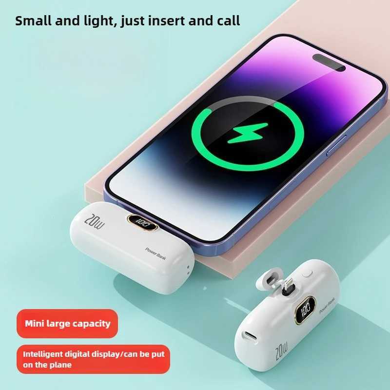 10000mAh Mini Small Capsule Power Bank 20W Fast Charging Portable Pocket Suitable for IPhone Etc J251114