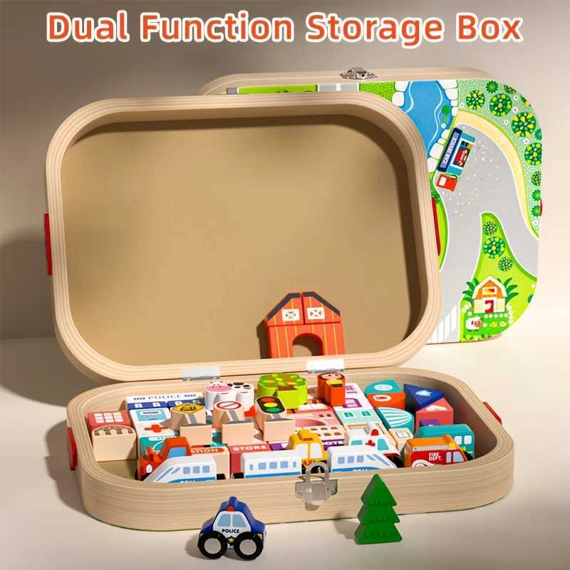 Kids Wooden Building Blocks Construction Building Sets City Building Blocks Stacking Blocks Educational Toys for Boys Girls J251022