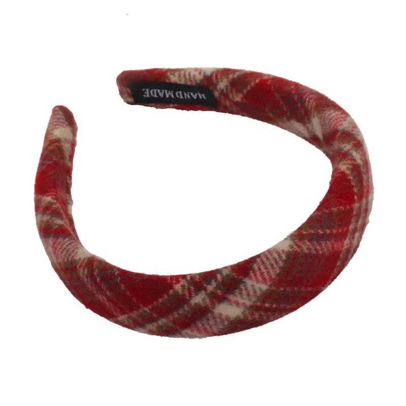 Retro Red Sweet Wool Headbands for Woman Girl Temperament Hair Hoop Sponge Wide Hair Band Female Christmas Hair Accessories Gift V251022