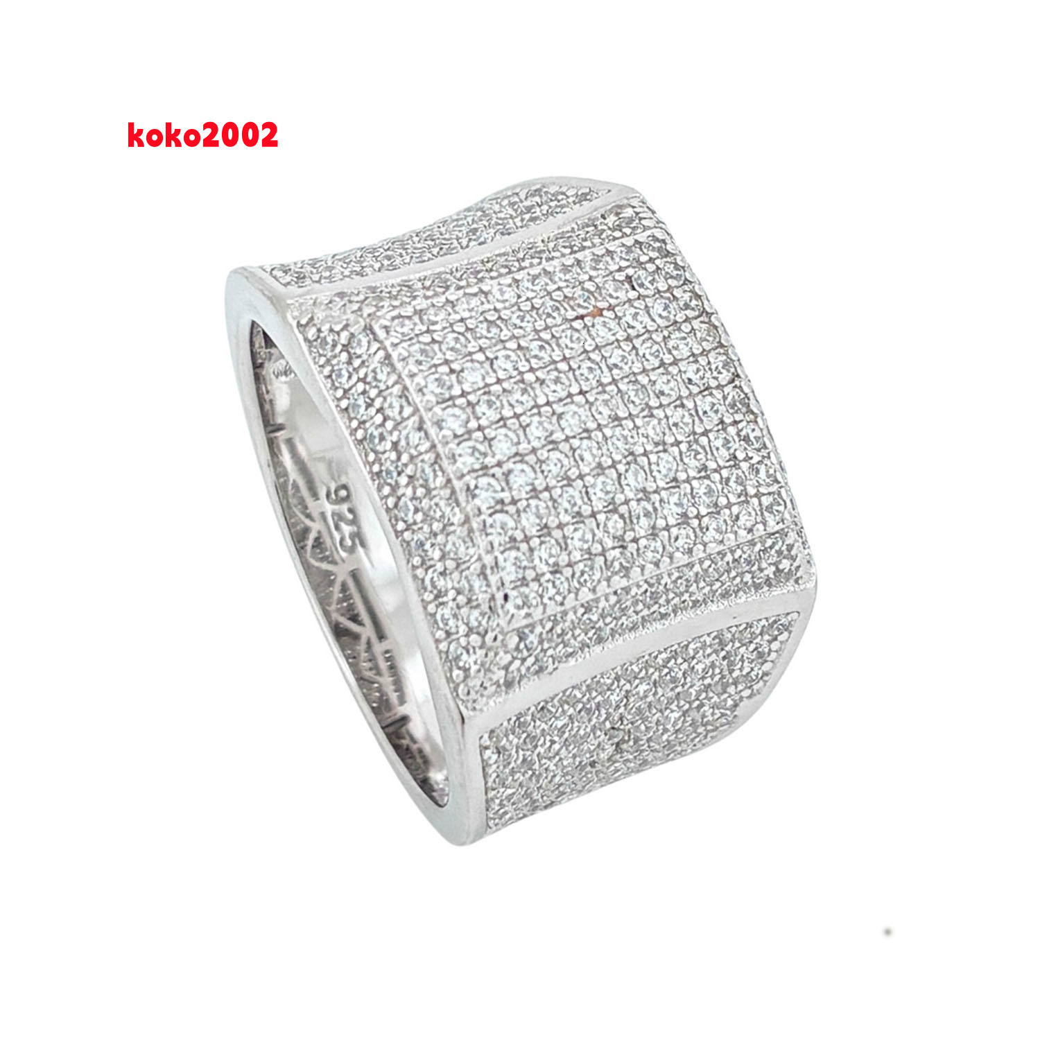 Fine Jewelry Fashionable 19ct Big Moissanite Diamond Gemstone Ring S925 Sterling Silver for Weddings Engagements