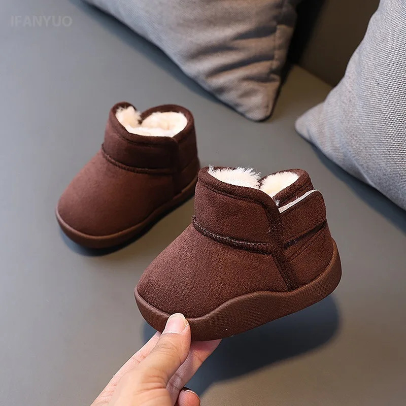 28Years Baby Warm and Velvet Shoes Boys Girls Winter Cotton Boots Thickened Childrens Soft Soled Anti Slip Wholesale 251022