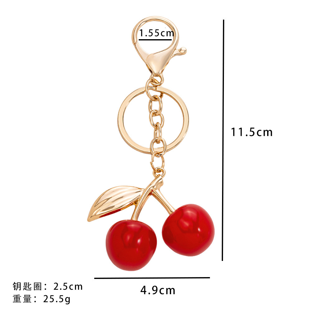 cherry exquisite car keychain multicolor fashion women's bag pendant accessories