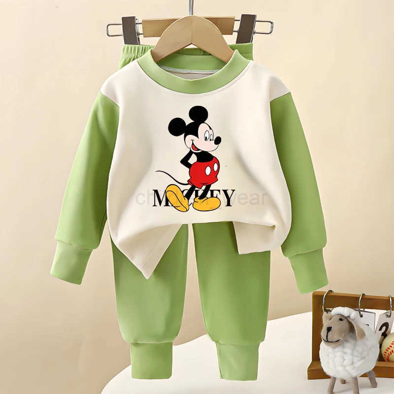 Disney Autumn Long Sleeve Pajamas Sets for Boys Casual Home Clothes Suit Children Dralon Farbic Kids Bottom Clothes Sleepwear H251022